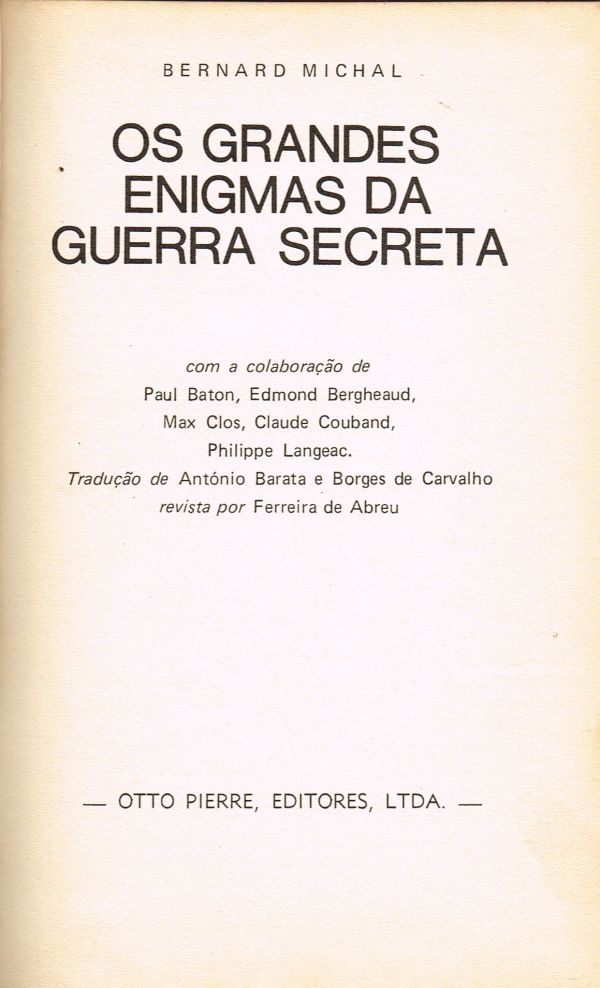 Grandes Enigmas da Guerra Secreta, Os